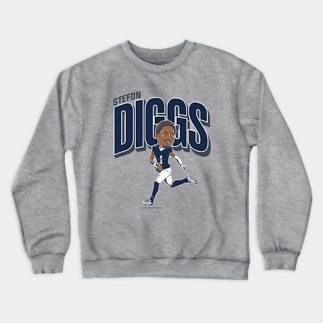 Stefon Diggs Houston Caricature Crewneck Sweatshirt by artbygonzalez